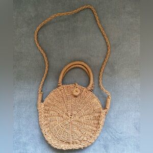 rattan basketweave summer vacation resort bag